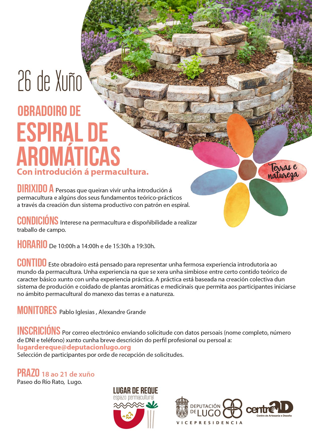 Obradoiro de espiral de aromáticas