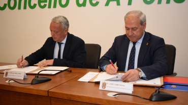 Foto de arquivo do Presidente da Deputación e do Alcalde da Fonsagrada