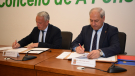 Foto de arquivo do Presidente da Deputación e do Alcalde da Fonsagrada