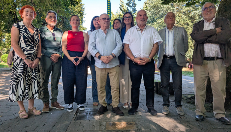 Acto de descubrimento da placa no Paseo do Cine